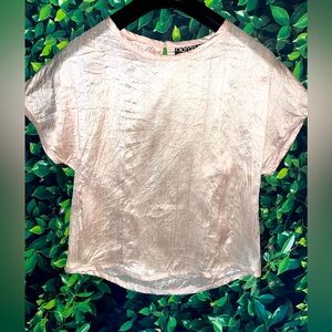 100% Silk, Vintage - Norma Canada Champagne Top, size Small